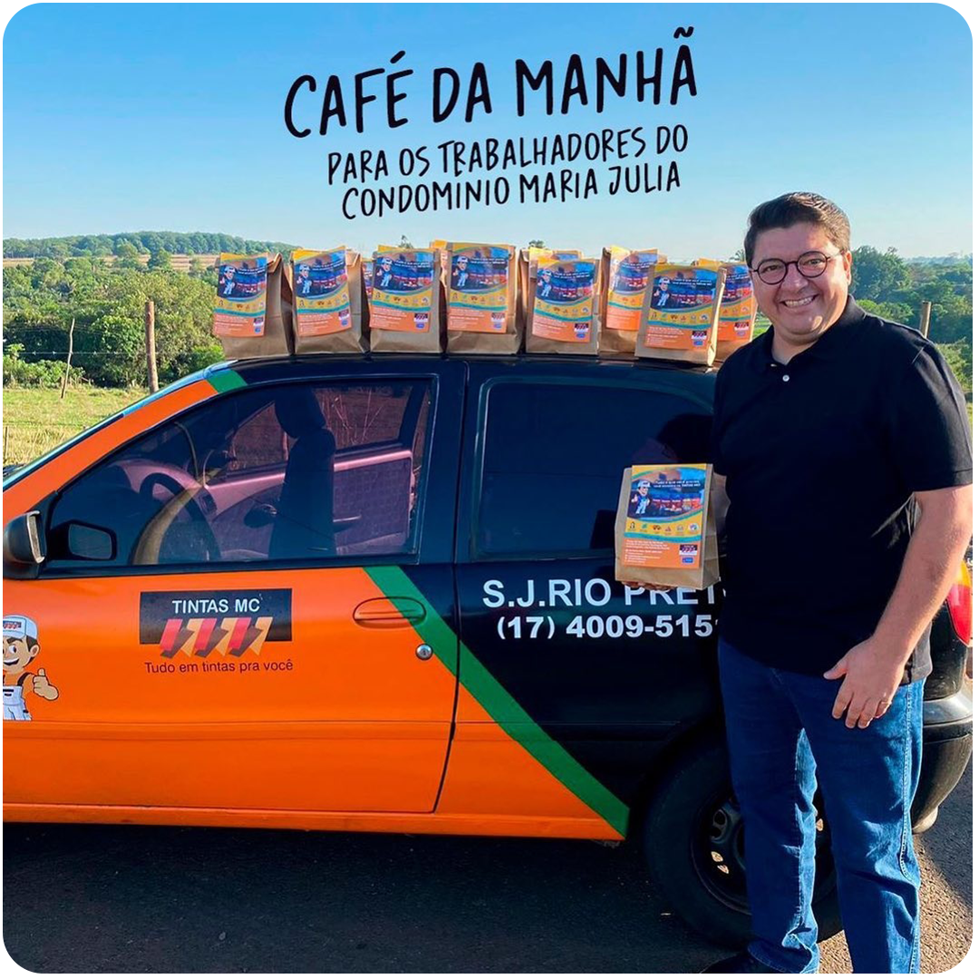 Café da Manhã colorido para os trabalhadores! - Condomínio Maria Julia em Rio Preto